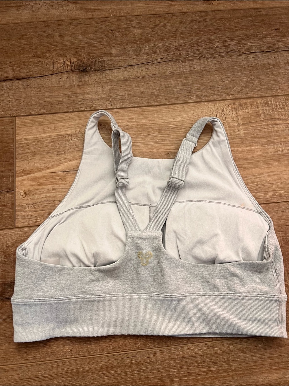 Aritzia SoftWhip Flawless Sports Bra in heather chrome Size Large Excellent